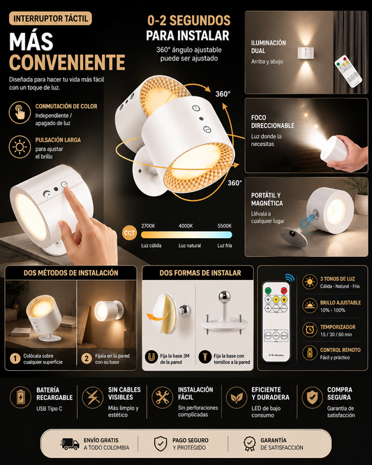 VELARY™ | Lámpara LED Magnética 360°